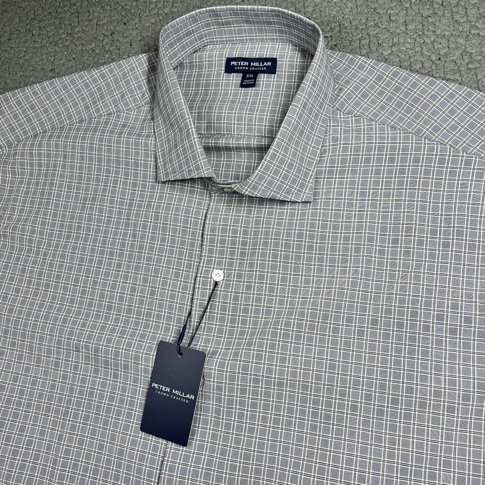Peter‎ Millar Crown Crafted Bechet Sport Shirt Mens 2XL Performance Poplin $225